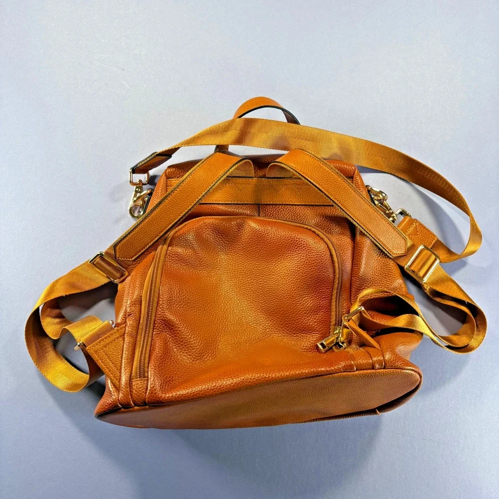Kattee Womens Anti-Theft, Pickpocket Backpack Purse Leather Brown Travel Safety